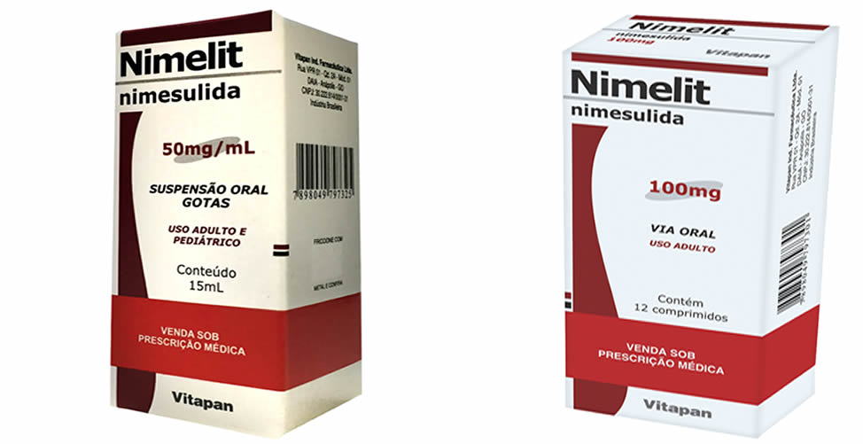 Comprar Nimelit 50mg/mL, caixa com 1 frasco gotejador com 15mL de suspensão  de uso oral